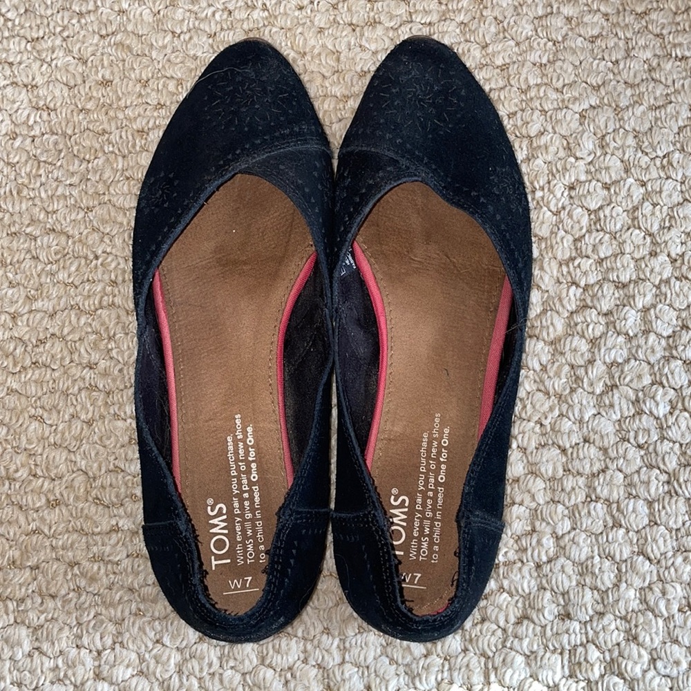 Toms Black Flats